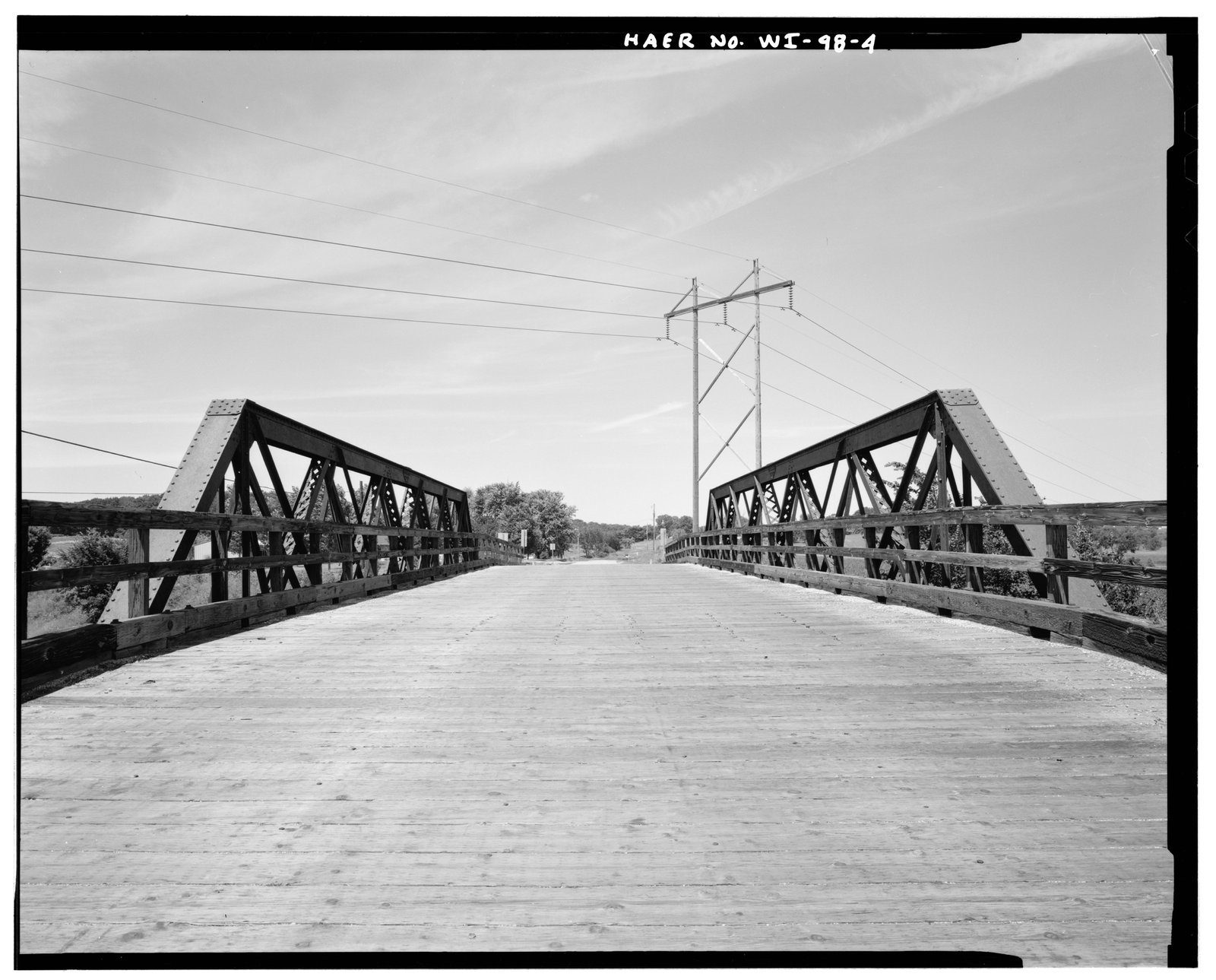 Looking north across Poplar Grove Road bridge